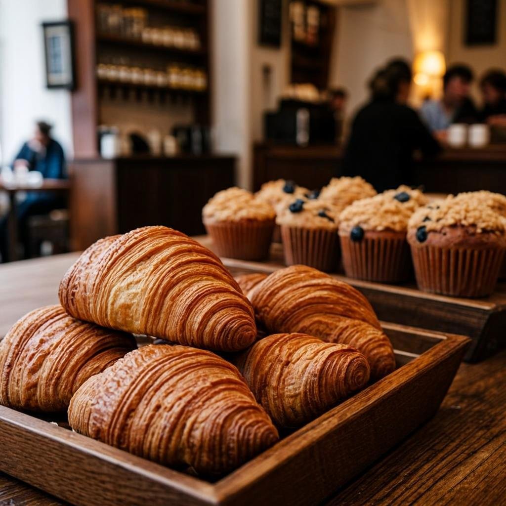 Fresh pastries display